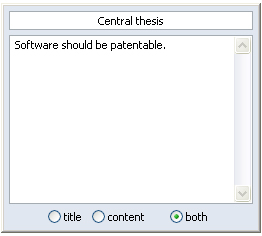 In-place-editor for a sentence