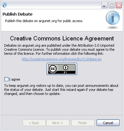 Publishing a debate